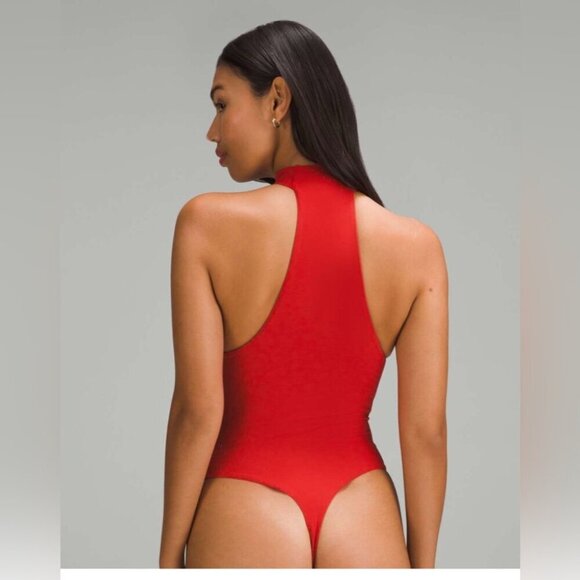 NWT Lululemon Wundermost Soft Nulu Mckneck Sleeveless Bodysuit Grenadine Red XXS - Picture 4 of 4